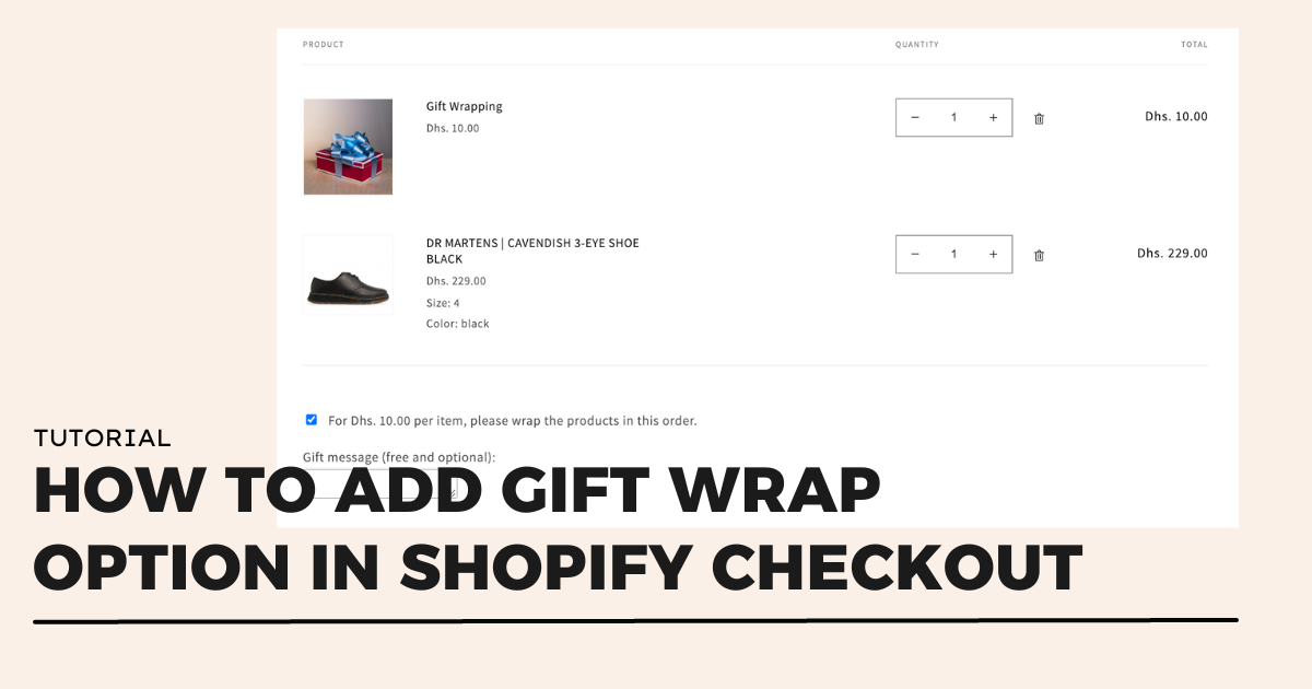 Cover for How to Add Gift Wrapping Option in Shopify Checkout